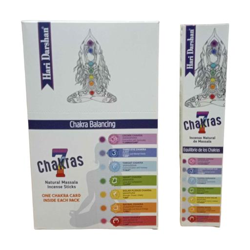 Hari Darshan Seven Chakra Assorted Balancing (White) INCENSE Sticks 15G