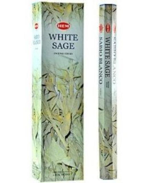White Sage Tall Hexa INCENSE Sticks