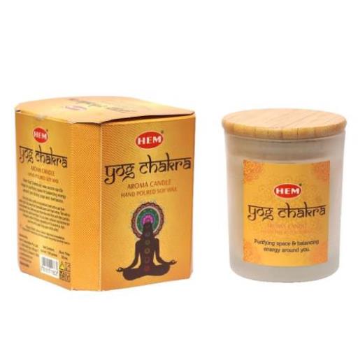 Scented Yog Chakra Jar Wax CANDLE 4.4 Oz