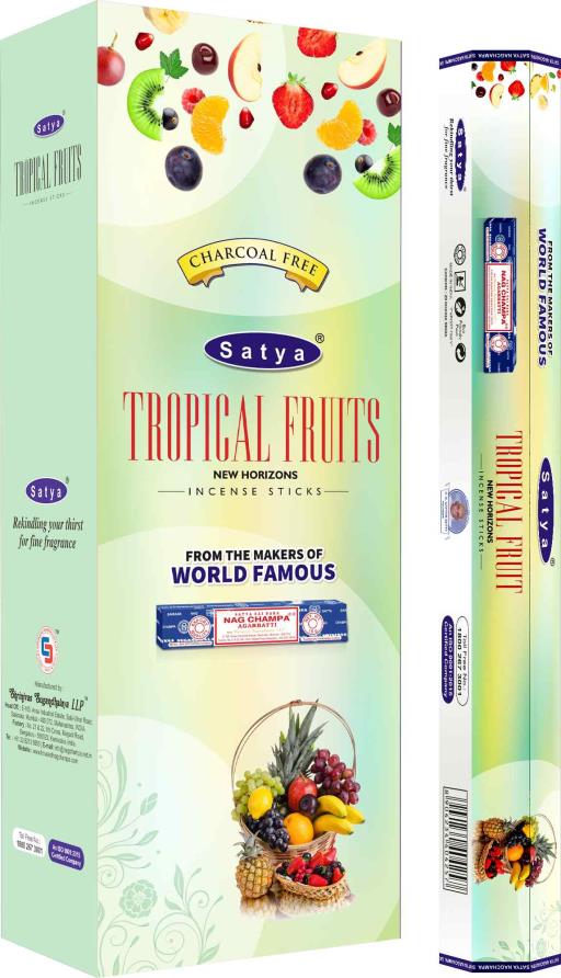 Tropical Fruites INCENSE Sticks & Burns: 45 Minutes/Stick