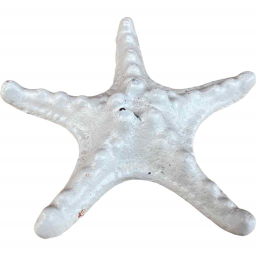 CAST IRON Rustic Metallic Whitewashed Decorative Large Starfish