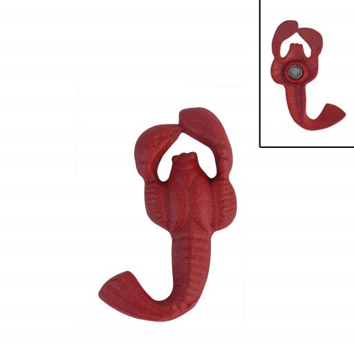 CAST IRON Magnet Lobster Red