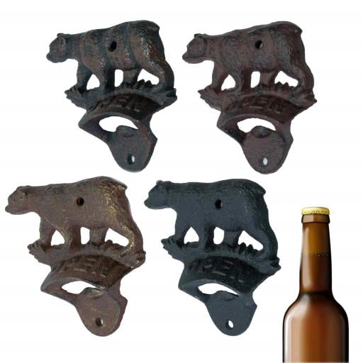 CAST IRON Bottle Opener Bear  Open Asst. 4