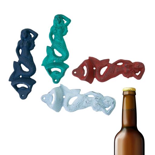 CAST IRON Bottle Opener Mermaid Asst. 4