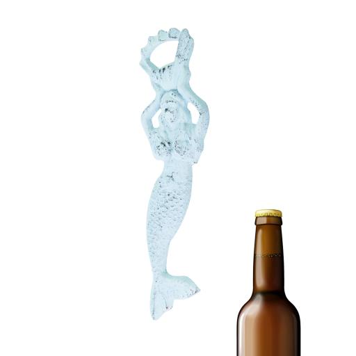 CAST IRON Bottle Opener Mermaid With Seashell