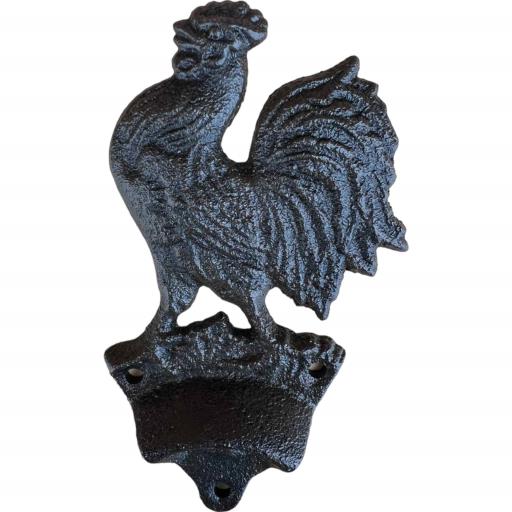 Cast Iron Rustic Metallic Intense BROWN Rooster Wall Mount Bottle Opener