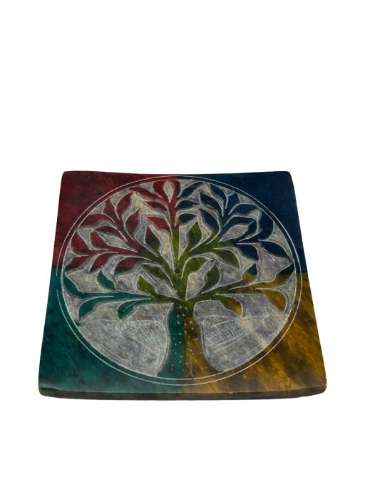 Ash Catcher Square Catcher With Engraved Tree Of Life