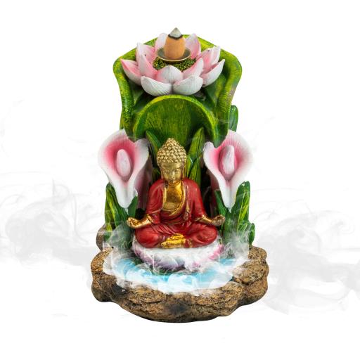 Backflow Incense Burner Buddha With Lotus