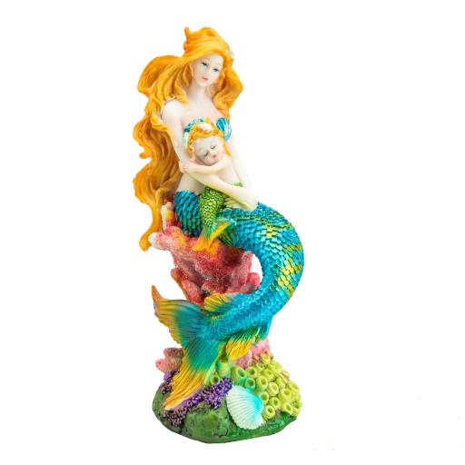 Mermaid With BABY Sitting On A Coral Reef