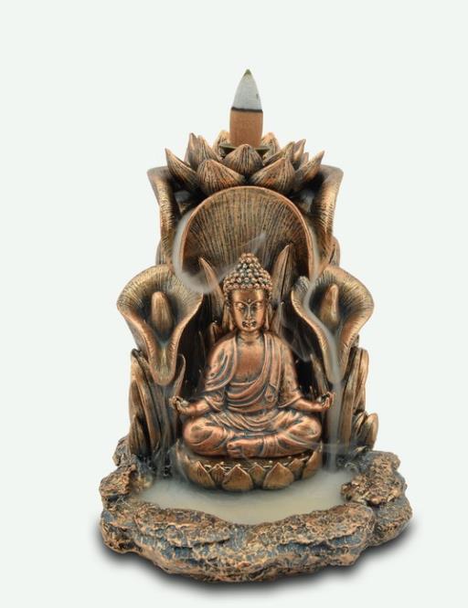 Backflow INCENSE Burner Buddha With Lotus