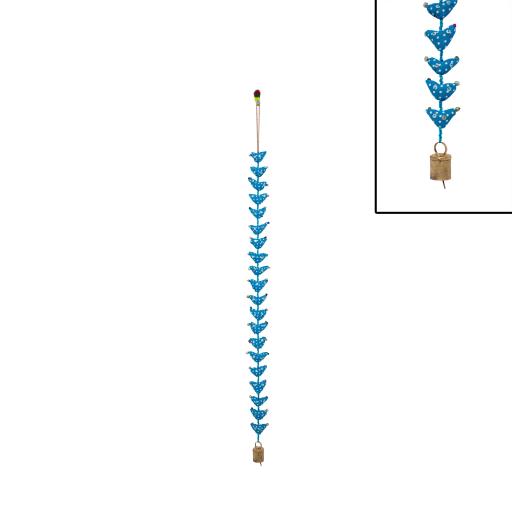 WIND CHIMES 20 Birds Turquoise