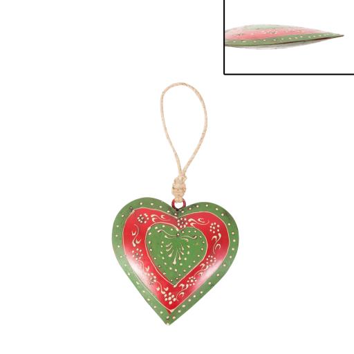 Hanging Heart Green And RED