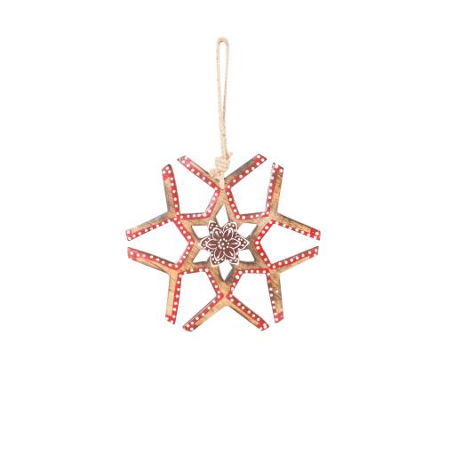 Hanging Snowflake RED