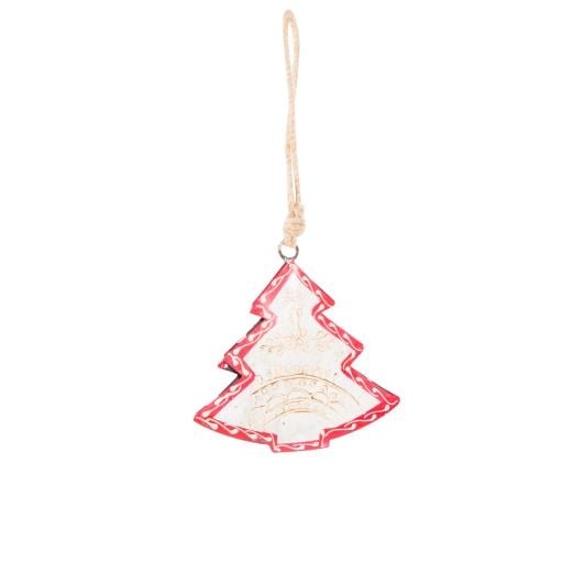 Hanging CHRISTMAS Tree White And Red
