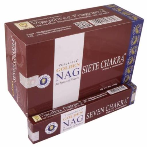 Golden Nag Seven Chakra INCENSE Sticks