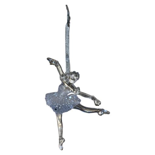 Leaping Ballerina Ornament ClearGold