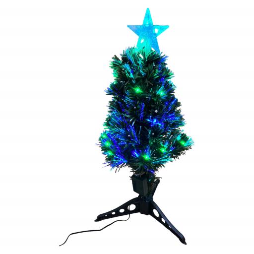 CHRISTMAS Tree Pre-Lit With Multi Color Led 1.9Ft