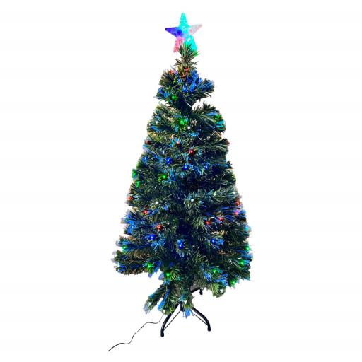 CHRISTMAS Tree Pre-Lit With Multi Color Led 3.9Ft