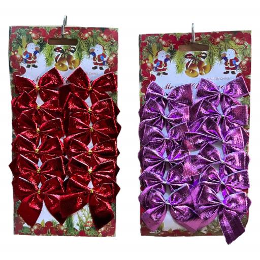 CHRISTMAS Bows 14 In Bag Red