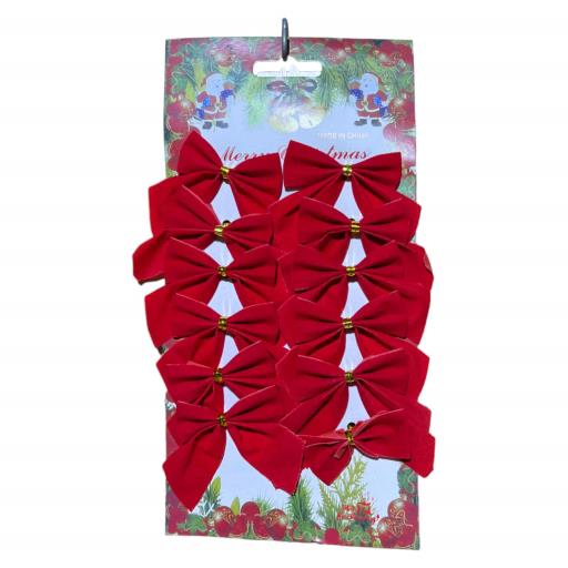CHRISTMAS Bows 16 In Bag Red