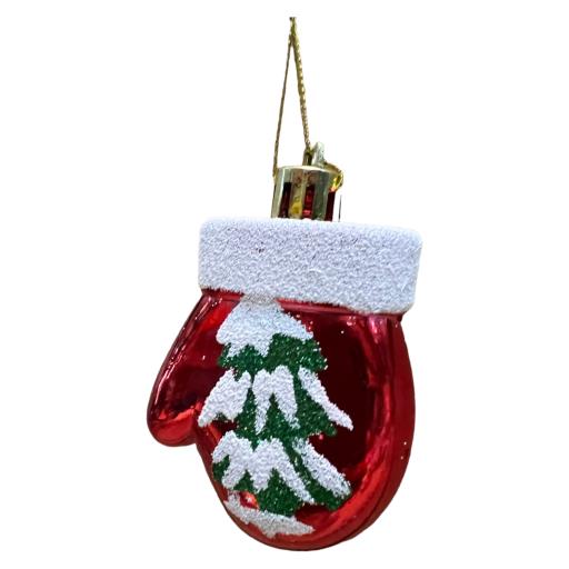 Christmas GLOVE Shape Ornaments6 In Box Christmas TreeRed White