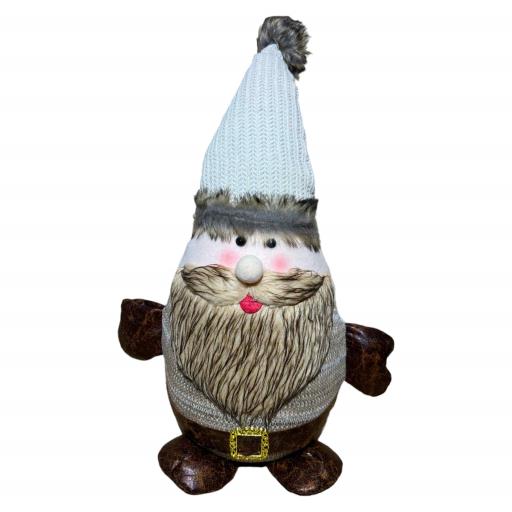 Gnome With Tall Pom-Pom HAT  White Brown