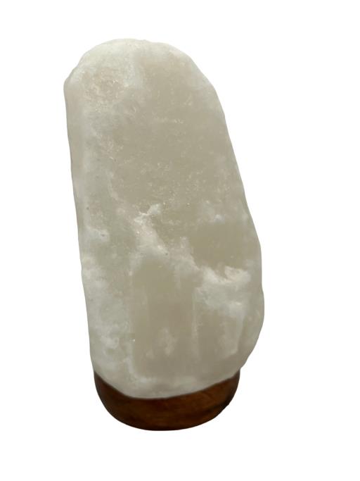 Himalayan Salt LAMP Natural White With Wooden Base Wt. 1.5 -2 Kg