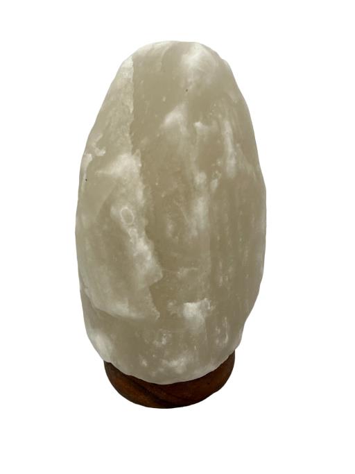 Himalayan Salt LAMP Natural White With Wooden BaseWt. 2-4 Kg