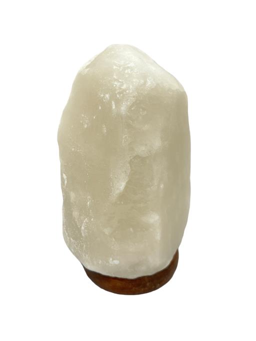 Himalayan Salt LAMP Natural White With Wooden Base Wt. 4-6 Kg