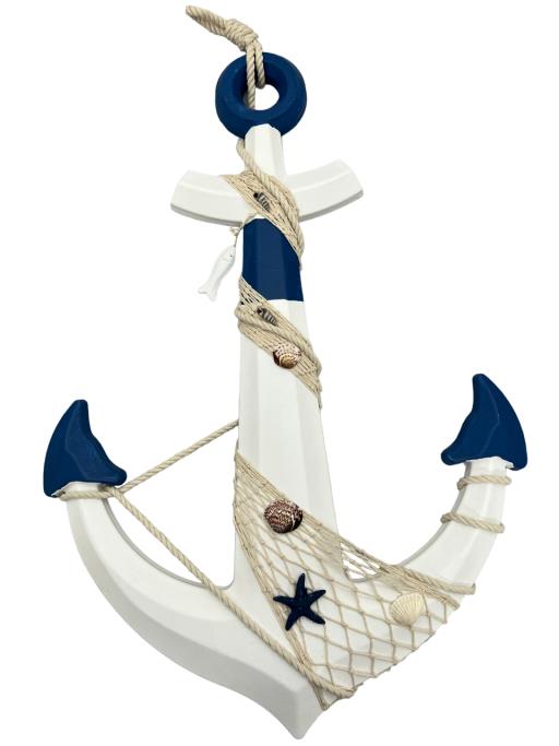 Anchor With FISHING Net FishSeashell And Starfish