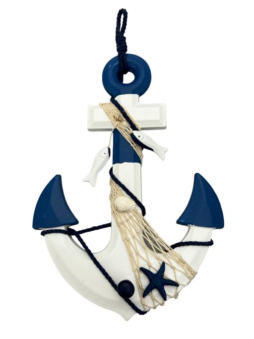 Anchor With Knob FISHING Net Seashells And Starfish