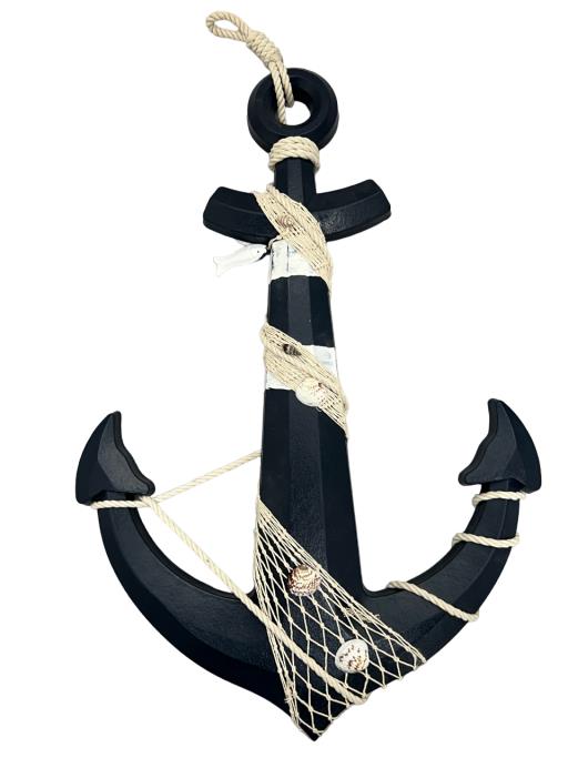 Anchor With FISHING Net Fish And Seashell