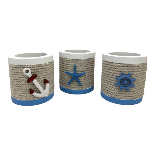 Circular Storage Box With Anchor And Rope Asst.3