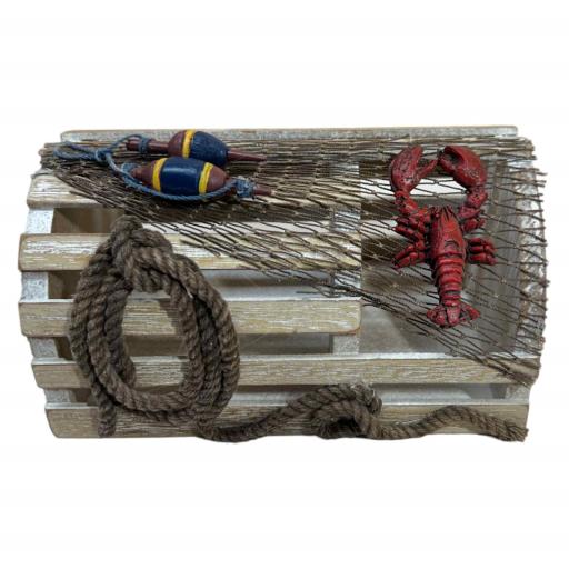 Lobster Trap With Ropes Lobsters And FISHING Net Brown Red