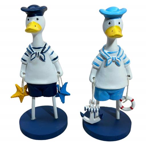 SAILOR Man Ducks With Life Saver And Starfish Navy Blue Light Blue White Asst.