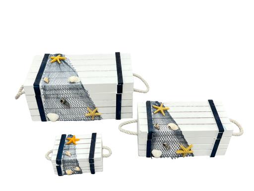 Treasure Boxes With FISHING Net Set Of 3