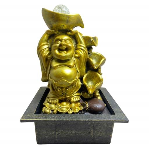 Fountain Laughing BUDDHA With Crystal Ball