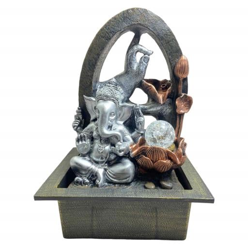 Fountain Ganesha & BUDDHA Hand With Crystal Ball
