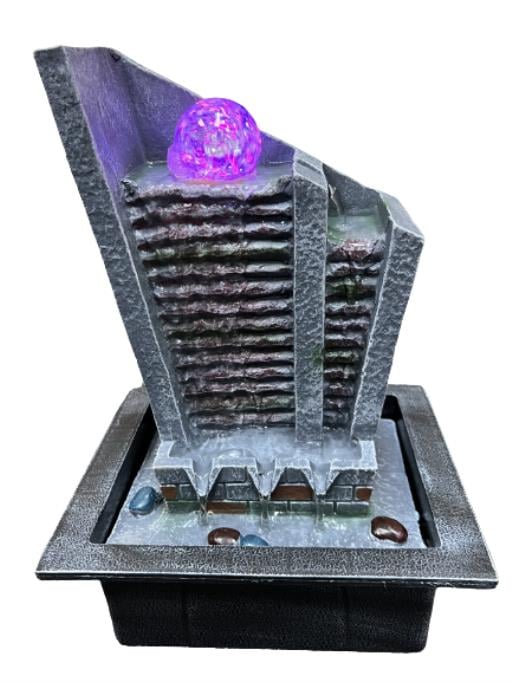 Fountain Waterfall Step Wall With Crystal Ball