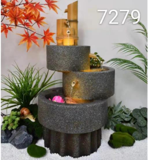 Three Layer Fountain With BAMBOO Gray