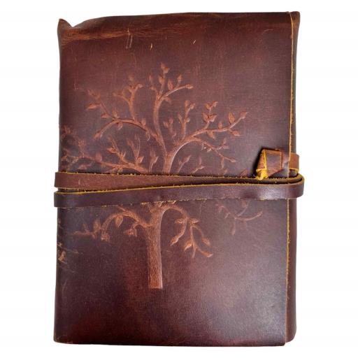 Natural Tree Handmade Buff LEATHER Journal With LEATHER String