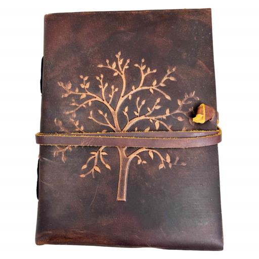 Natural Tree Handmade LEATHER Journal With LEATHER String