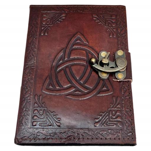 Triquetra Handmade LEATHER Journal With Lock