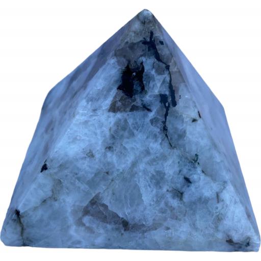 White RAINBOW Moonstone Pyramid