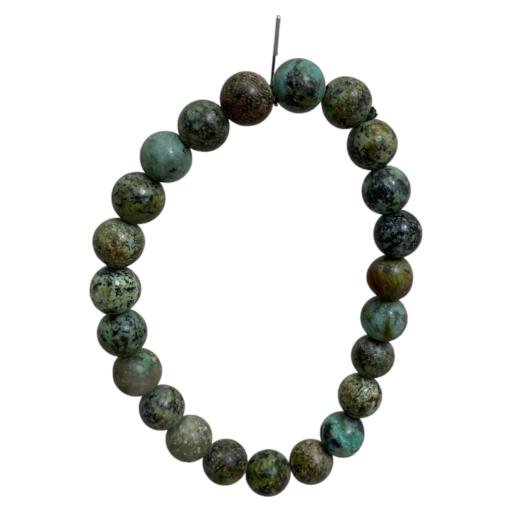 African Turquoise Stone BRACELET Is Used For Healing Communication & Strengthening Friendships 8Mm