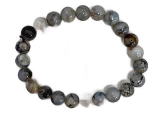Vein Agate BRACELET Shields Against Stress And Improves Creativity And Promotes Inner Strength 8Mm