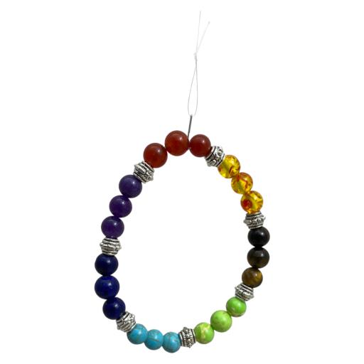 Chakra Bead BRACELET Draws Positive Vibrations To Mind & Soul And Attracts Positivity Into Life 8Mm