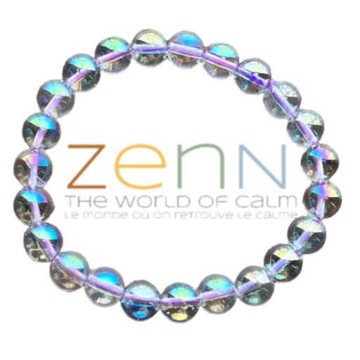 Angel Aura Quartz Stone BRACELET Helps Release Stress Elevates The Mood And Brings Serenity 8Mm
