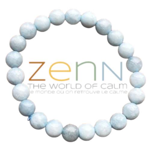 AQUAMARINE Stone Bracelet Cleanses Evil Thoughts Brings Good Fortune And Attracts Money 8Mm
