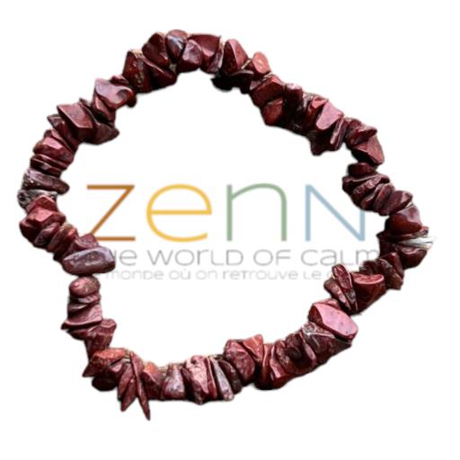 Red Jasper Stone Chip BRACELET Soothes The Nerves Restores Balance And Aligns The Chakras 8Mm